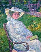 Lady in White - Portrait of Mrs. Theo Van Rysselberghe